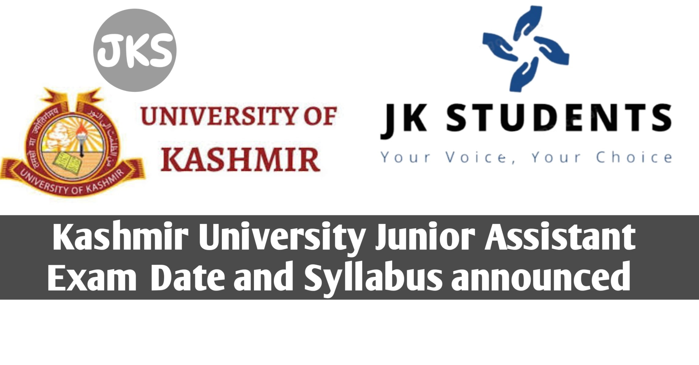 Kashmir University Junior Assistant Exam Date and Syllabus