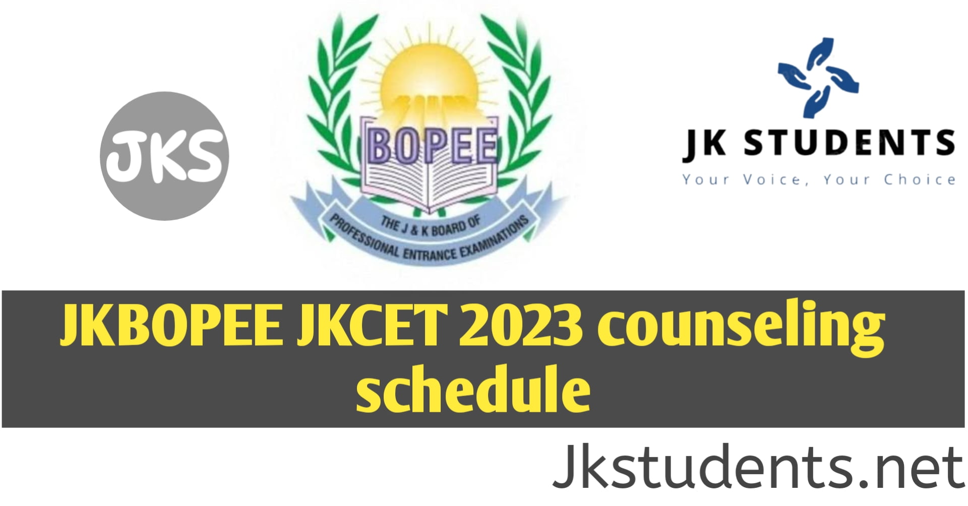 JKBOPEE JKCET 2023 counseling schedule