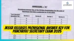 JKSSB Releases Provisional Answer Key for Panchayat Secretary Exam 2025