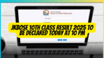 JKBOSE 10th Class Result 2025 to Be Declared Today at 10 PM
